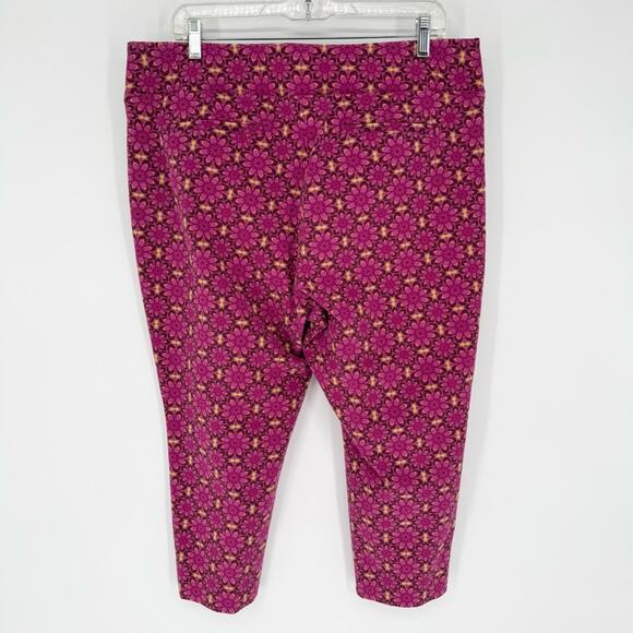 Soft Surroundings Kalea Superla Stretch Pull On Straight Leg Crop Pants Pink PXL - Picture 8 of 12